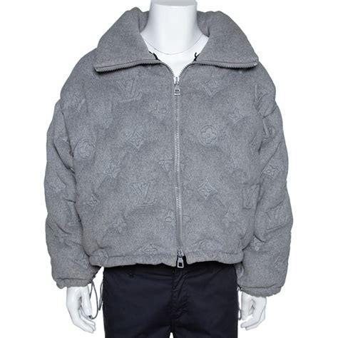 black and gray louis vuitton|furry grey lv jacket.